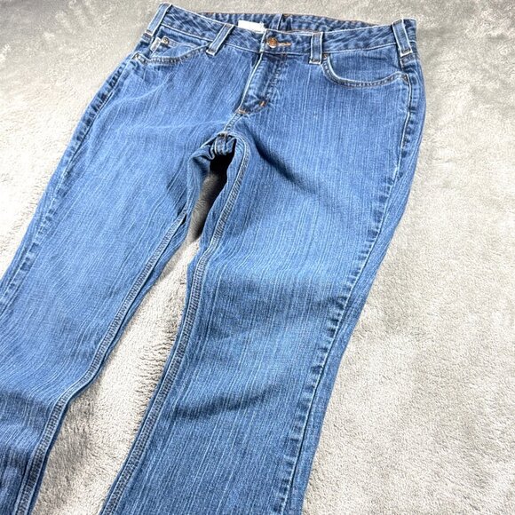 Carhartt Curvy Fit Bootcut Jeans Women’s Size 8x30 Blue Denim Mid Rise - Picture 3 of 13